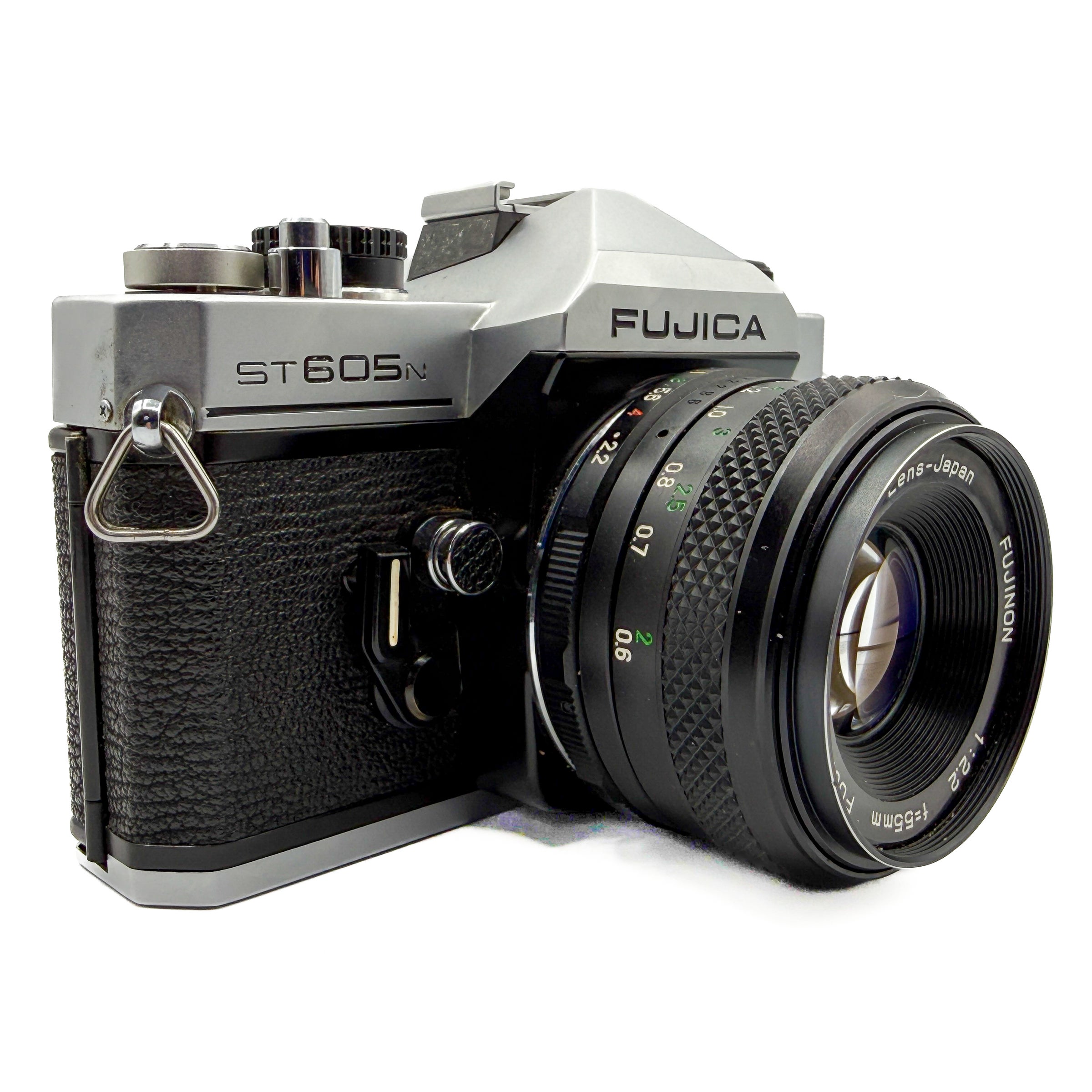 Fujica ST605N 35mm SLR film camera with Fujinon 55mm F2.2 lens ...